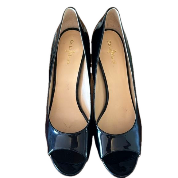 COLE HAAN Nike Air Lainey Patent Leather Peep Toe 10B 10 - Picture 4 of 11